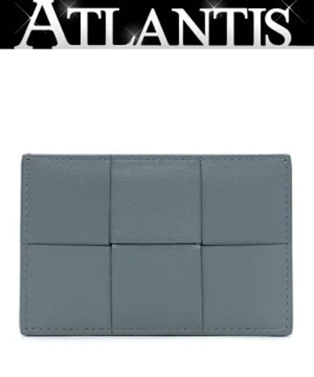 Bottega Veneta Card Case Wallet Pass Intrecciato Gray